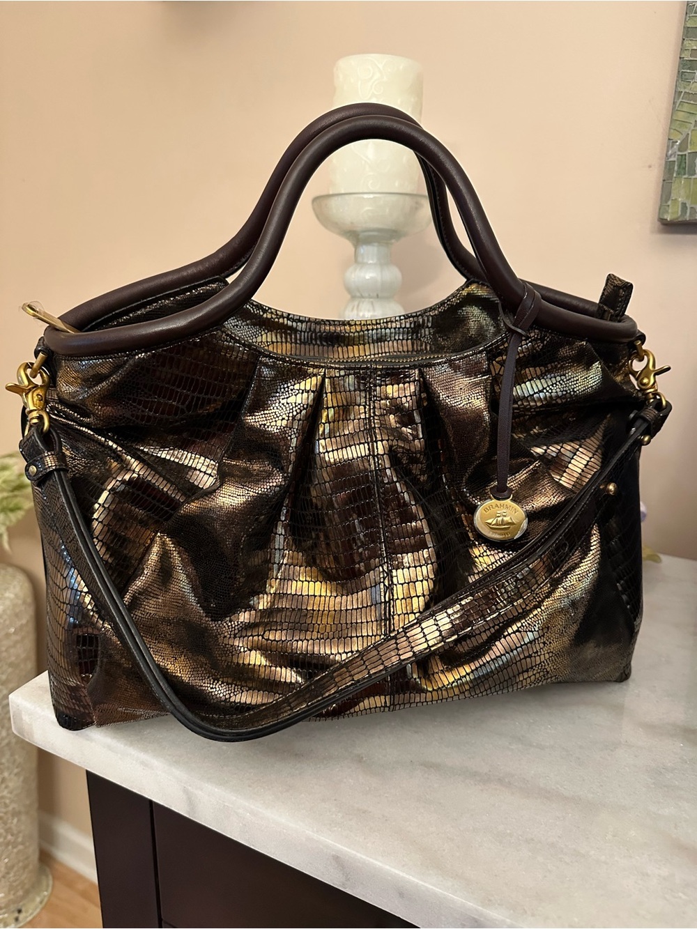 EUC Brahmin Elaine in Bronze Andromeda